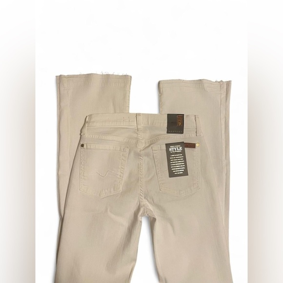 7 For All Mankind white Boot Cut Jeans - Picture 4 of 7